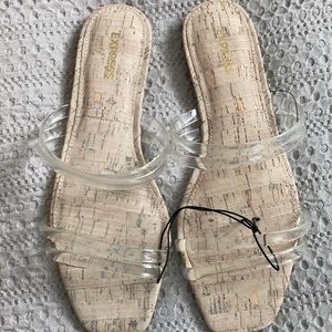 Express Sandals clear size 8